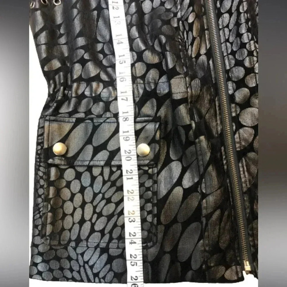 Erin london Black Womens Textured Vest  Zipper Style Adjustable Cinched Waist - Picture 8 of 8